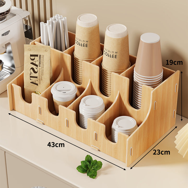 Mehrstufiger Küchenarbeitsplatz Kaffee-Station Organizer mit modularen Trennwänden