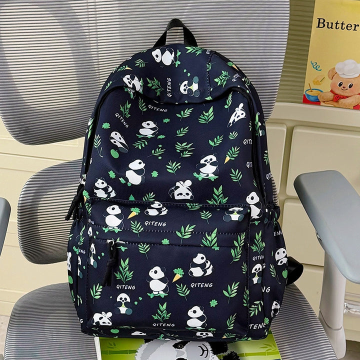 Spaßiger und verspielter Panda-Print-Rucksack