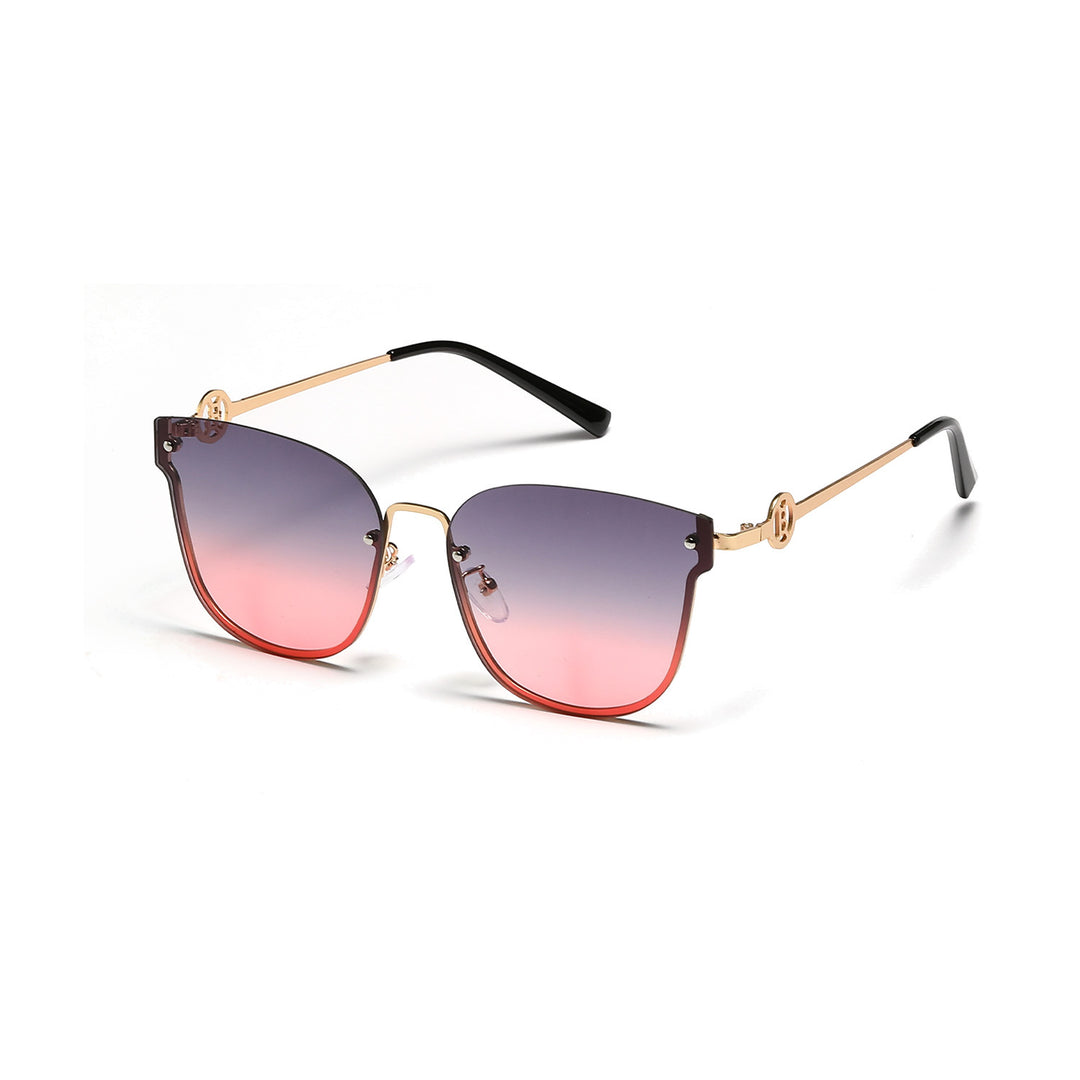 Damen modische oversized Sonnenbrille mit einzigartigem Verlauf Karnz
