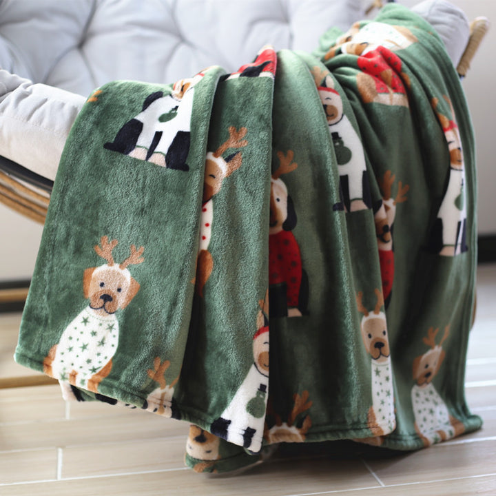 Gemütliche Einhorn-Design Fleece Hoodie Decke