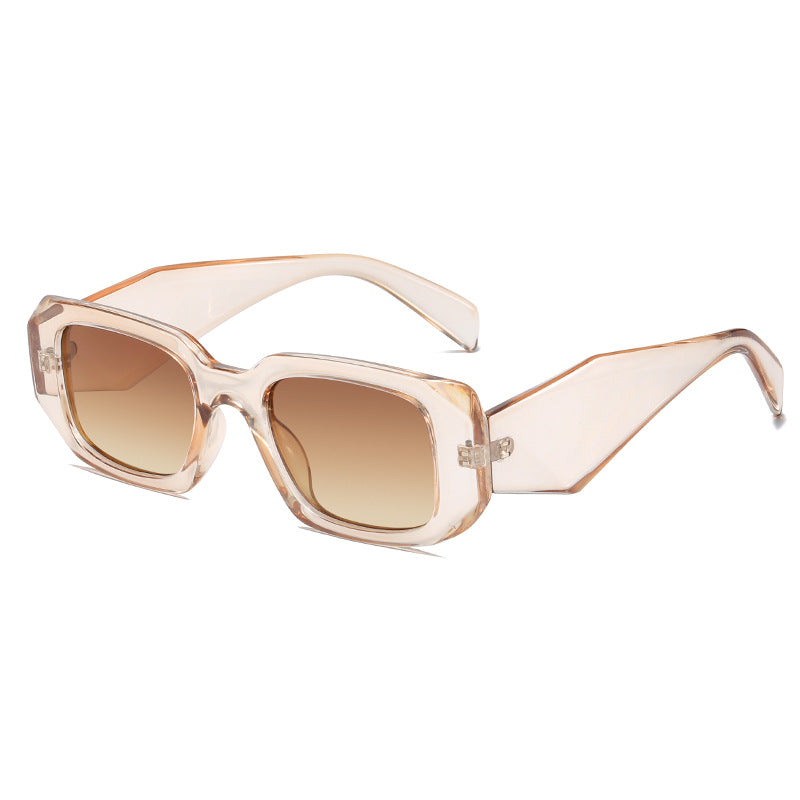 Damen quadratische Designer-Sonnenbrille mit modernem akzentuiertem Rahmen Karnz