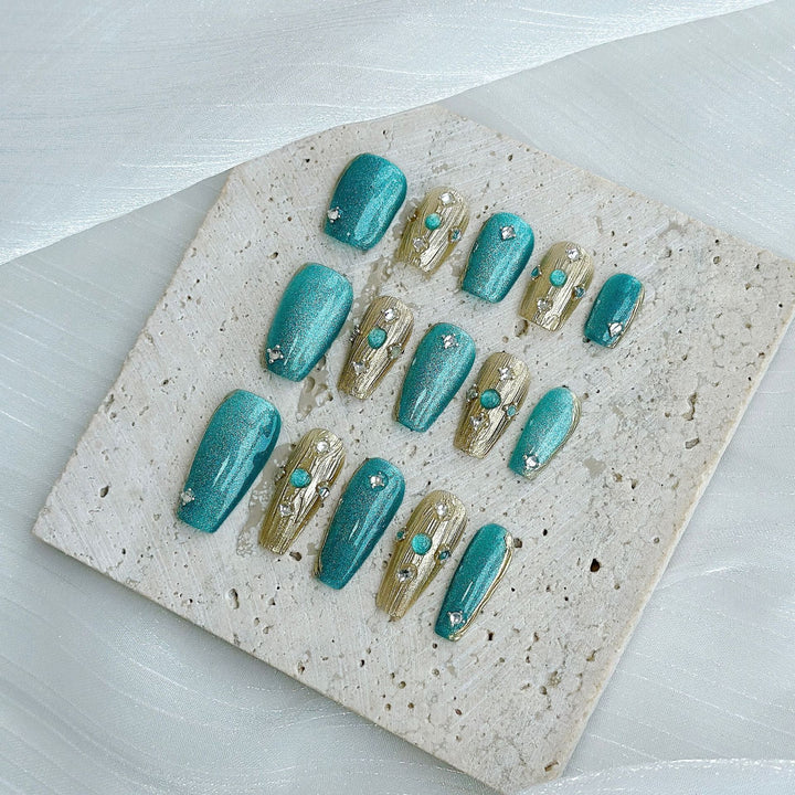 Glamouröser Designer Press-On Nagelset