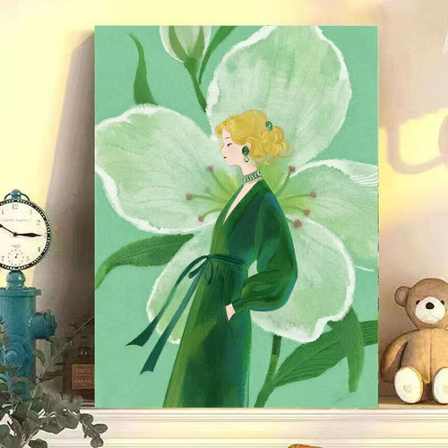 Künstlerische florale Illustrations-Leinwand-Kunstwerk Karnz