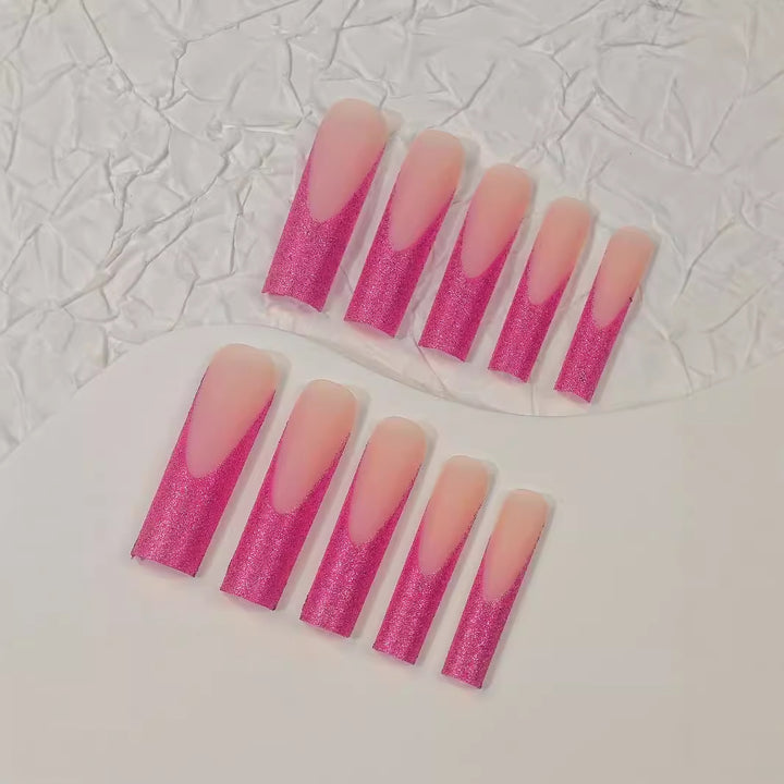 Glitter Stiletto Press-On Nägel Karnz