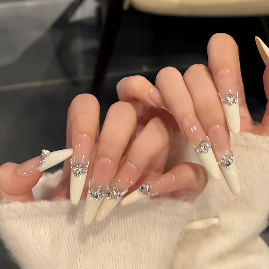 Elegant Verziertes Kunstnagelset Karnz
