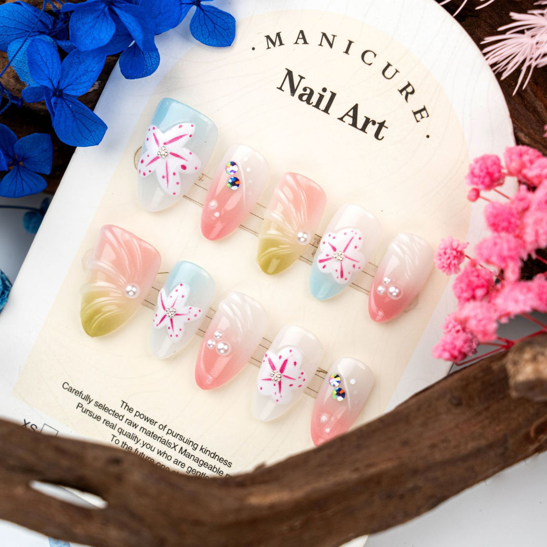 Künstlerische Press-On Nagelspitzen Set