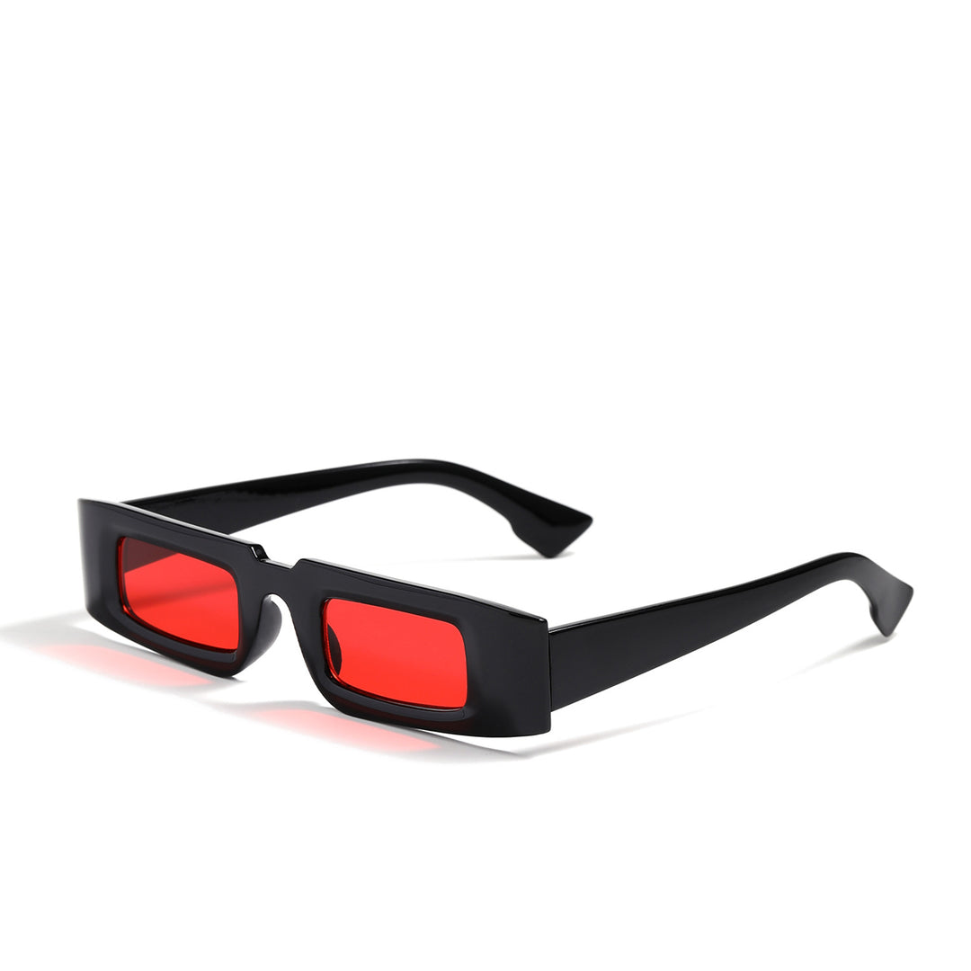 Damen modische geometrische Sonnenbrille mit transparentem Rahmen und polarisierenden Gläsern Karnz