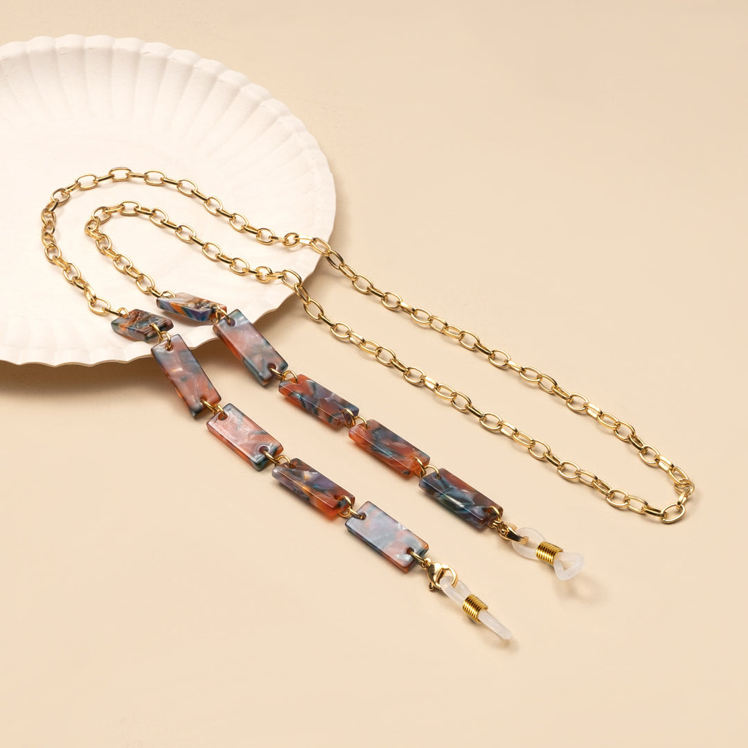 Chunky Abstract Pattern Eyewear Chain Karnz
