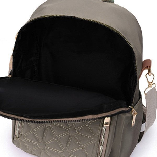 Damen gesteppter Mehrfachtaschen Rucksack Karnz