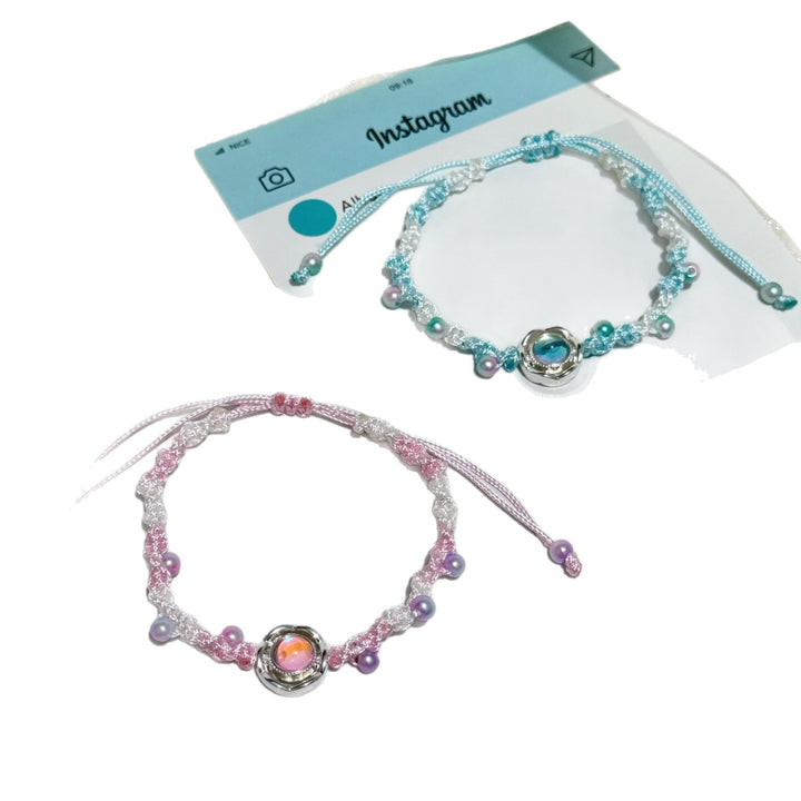 Verstellbares Floral Charm Armband Karnz