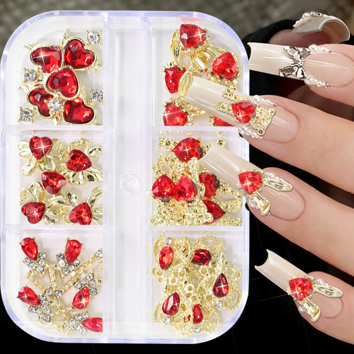 Dekorative 3D Nagelkunst Charms Set