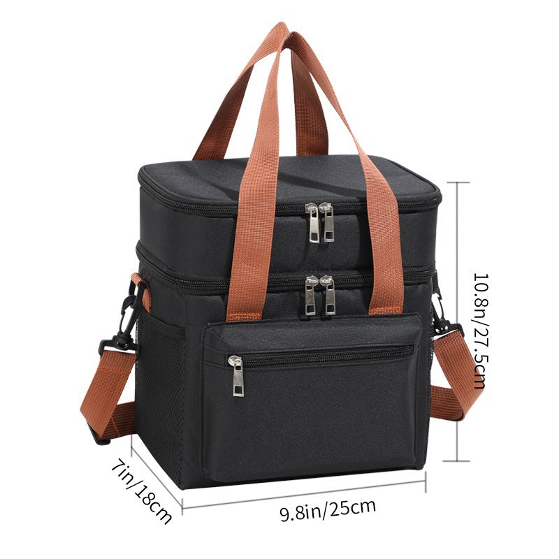 Isolierte Mehrfächer-Lunch-Kühltasche