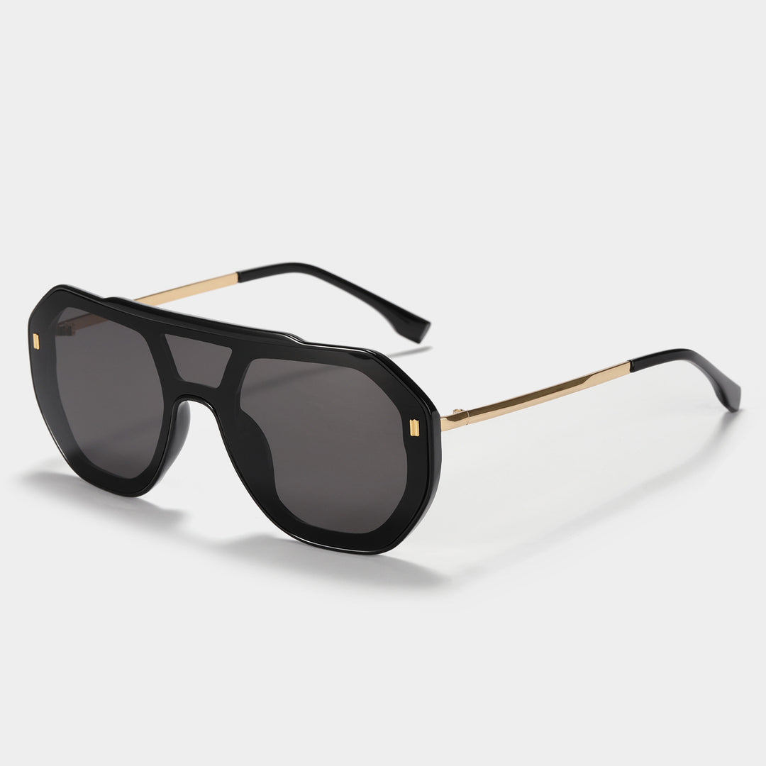 Damen oversized geometrische Sonnenbrille mit elegantem Rahmen Karnz