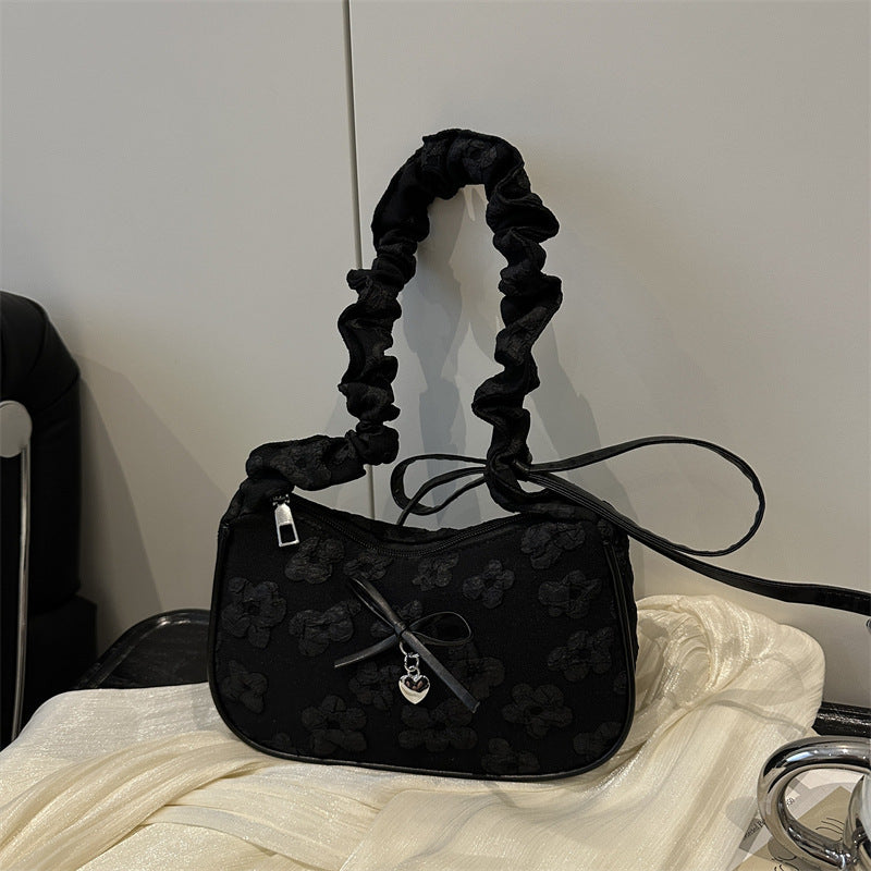 Elegante florale verzierte Schultertasche Karnz
