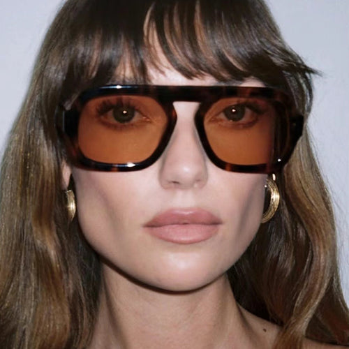 Damen moderne oversized Sonnenbrille im kantigen Design Karnz