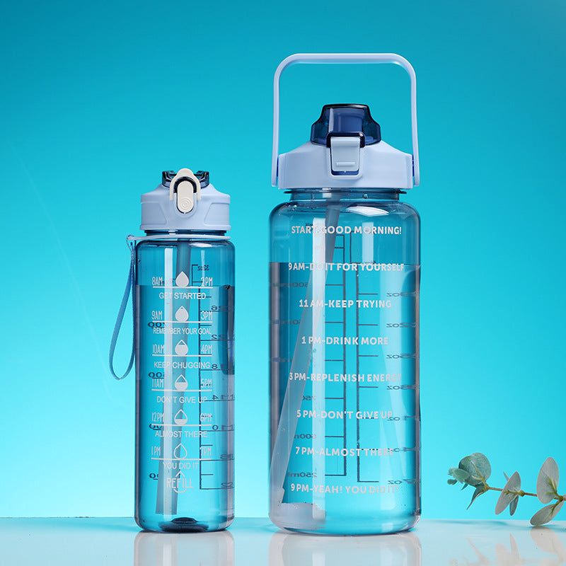 Damen Motivations-Trinkflasche mit integrierten Zeitmarkierungen und ergonomischem Design Karnz