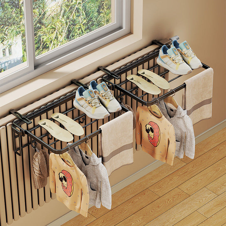 Radiator-Top Zusammenklappbarer Schuh- und Wäsche-Trockenständer