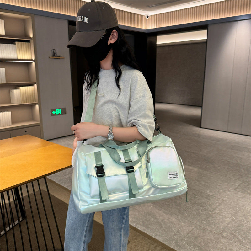 Iridescent Multi-Pocket Reis Duffel Tasche Karnz