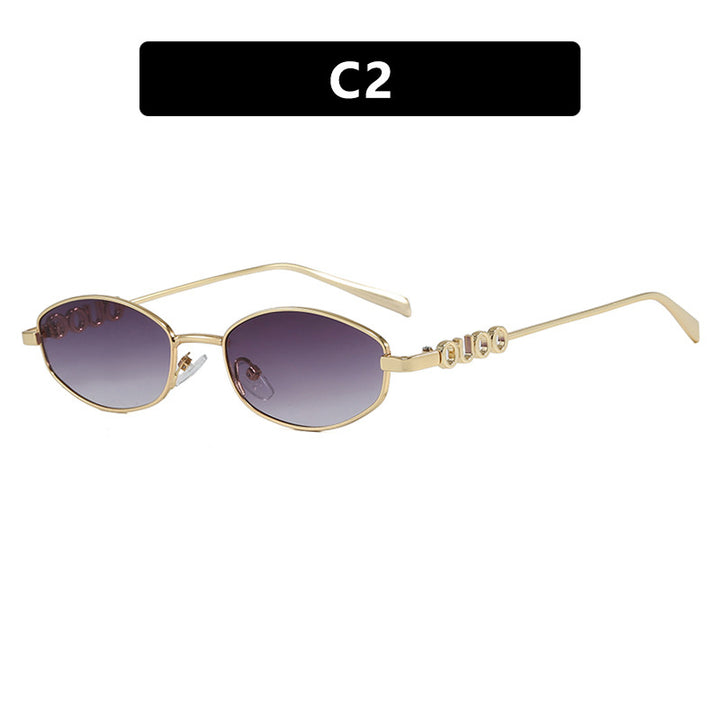 Damen modische Sonnenbrille mit elegantem Edelstahlrahmen und UV-Schutz Karnz