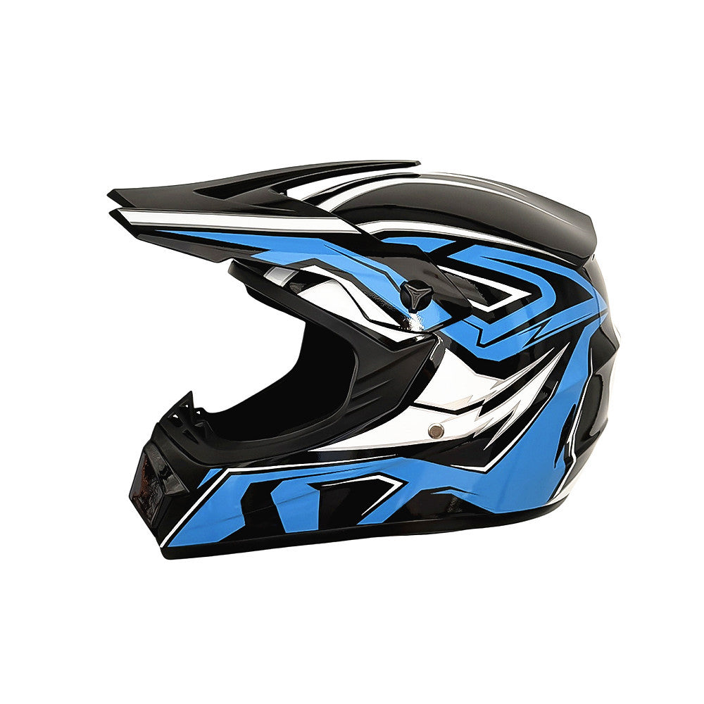 Vollgesicht-Motocross-Helm mit verlängertem Visier und verstärktem Kinnschutz Karnz
