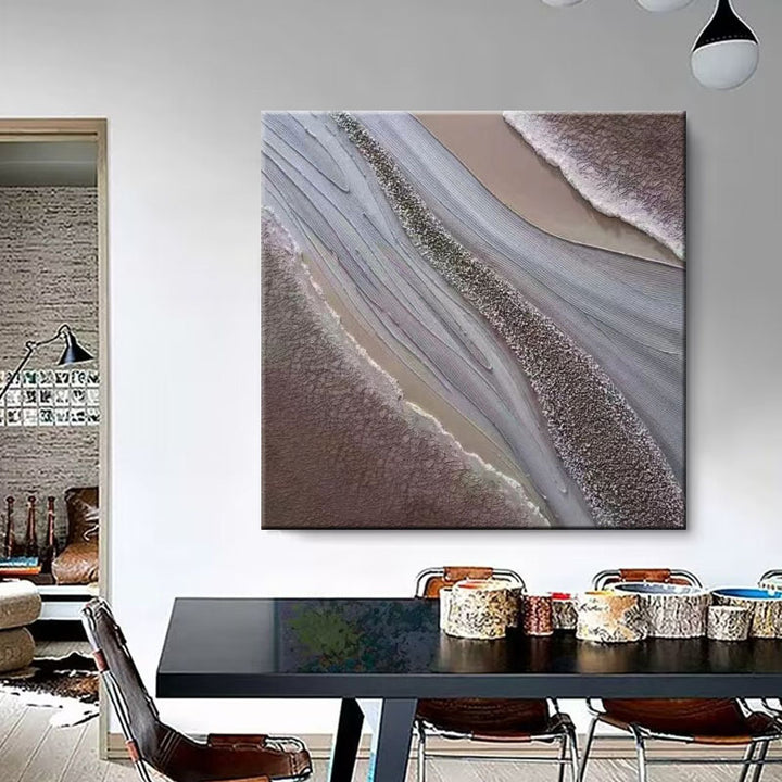 Texturiertes abstraktes Landschaftsleinwandkunstwerk