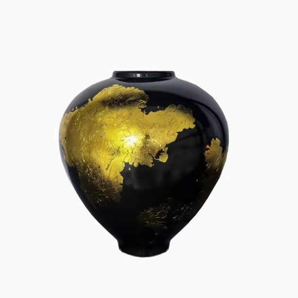 Zeitgenössische dekorative goldene Globusvase