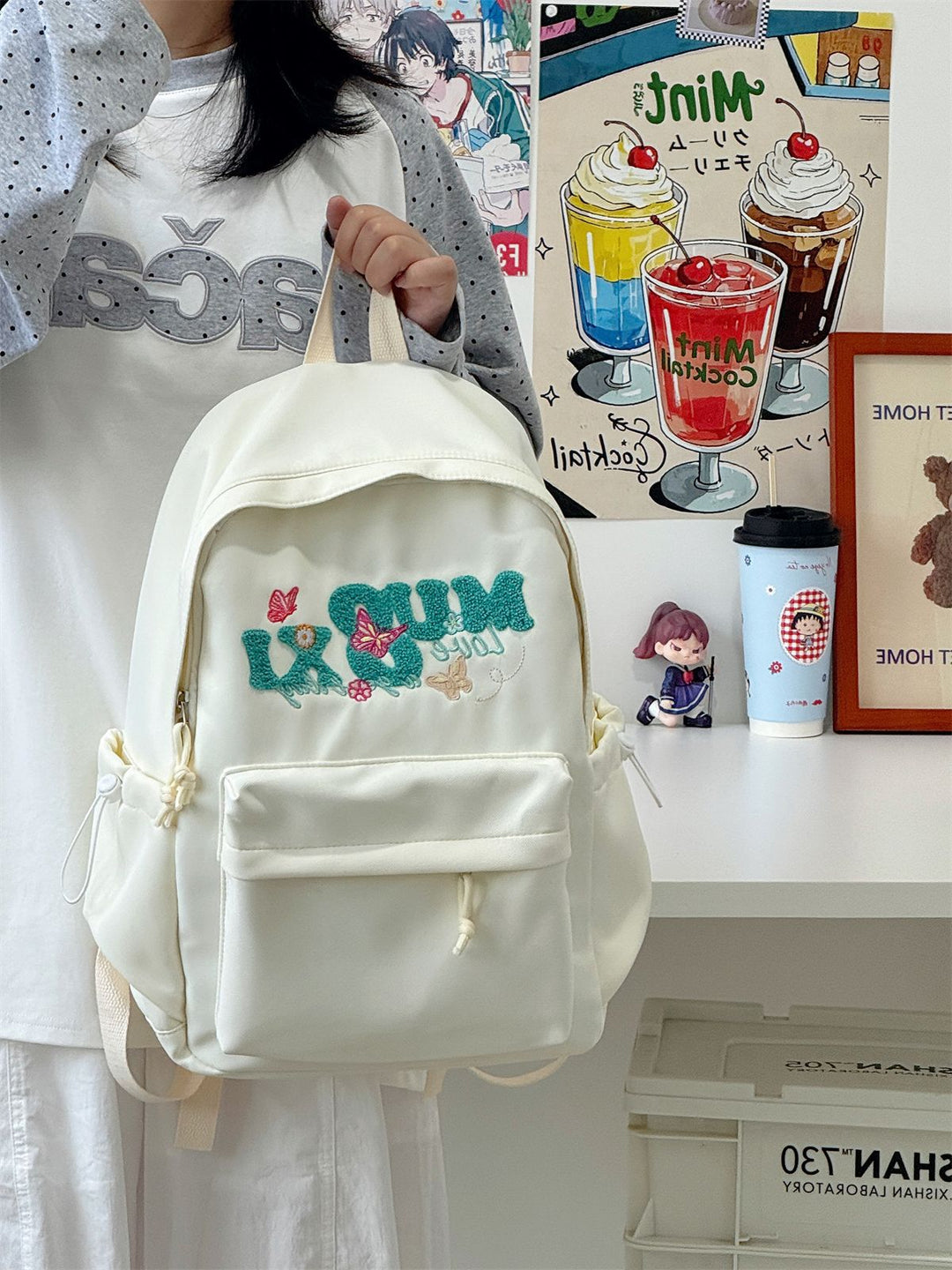 Stylische bestickte Rucksack Karnz 1791204530