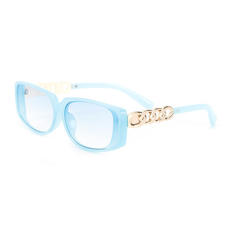 Damen quadratische Designer-Sonnenbrille mit goldenen Details Karnz