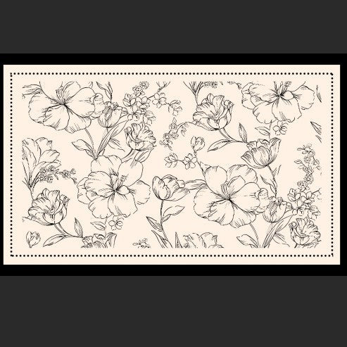 Blumenmuster Bereichsteppich