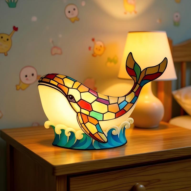 Dekorative Walfisch Tischlampe Karnz