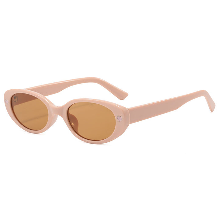 Chic Herz-geschmückte Katzenaugen-Sonnenbrille Karnz