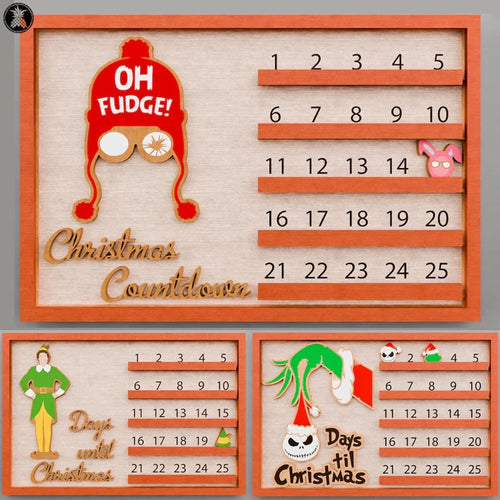 Advent Countdown Wanddekoration