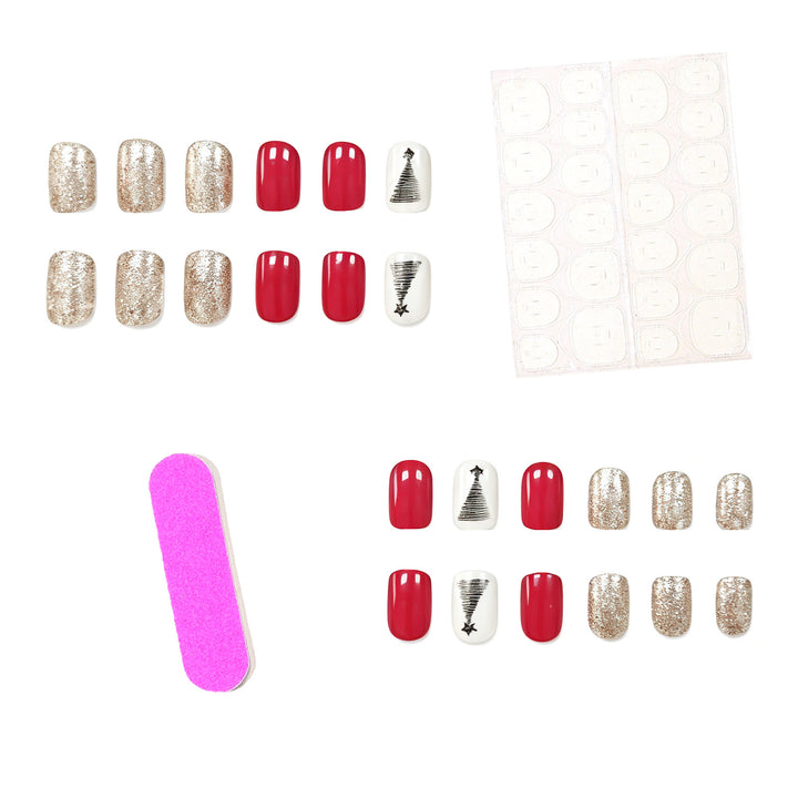 Festliche Baumdesign Nagelkunst Karnz