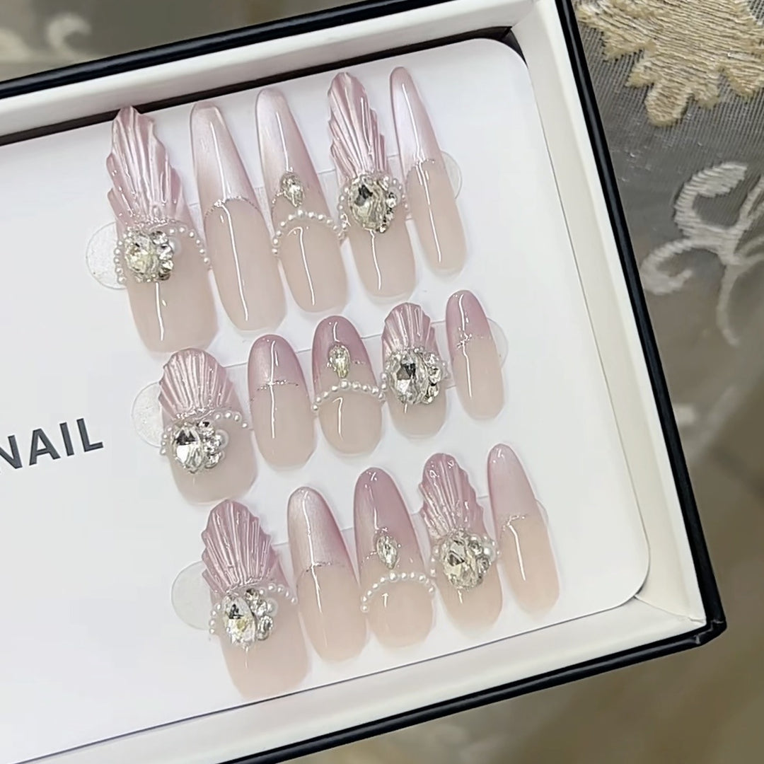 3D Dekorative Press-On Nagelset Karnz