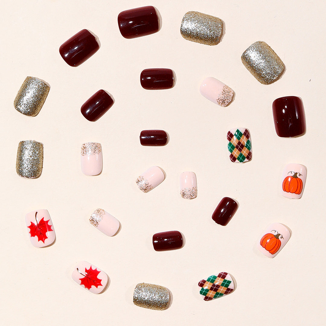 Saisonales herbstliches Nagelkunst-Set Karnz