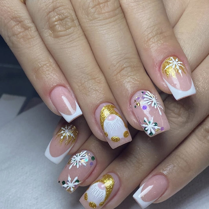 Dekorative Feiertags-Acryl-Nagelkunstverlängerungen Karnz