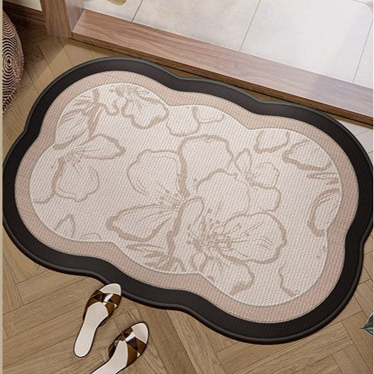 Blumen Design Rutschfeste Badematte