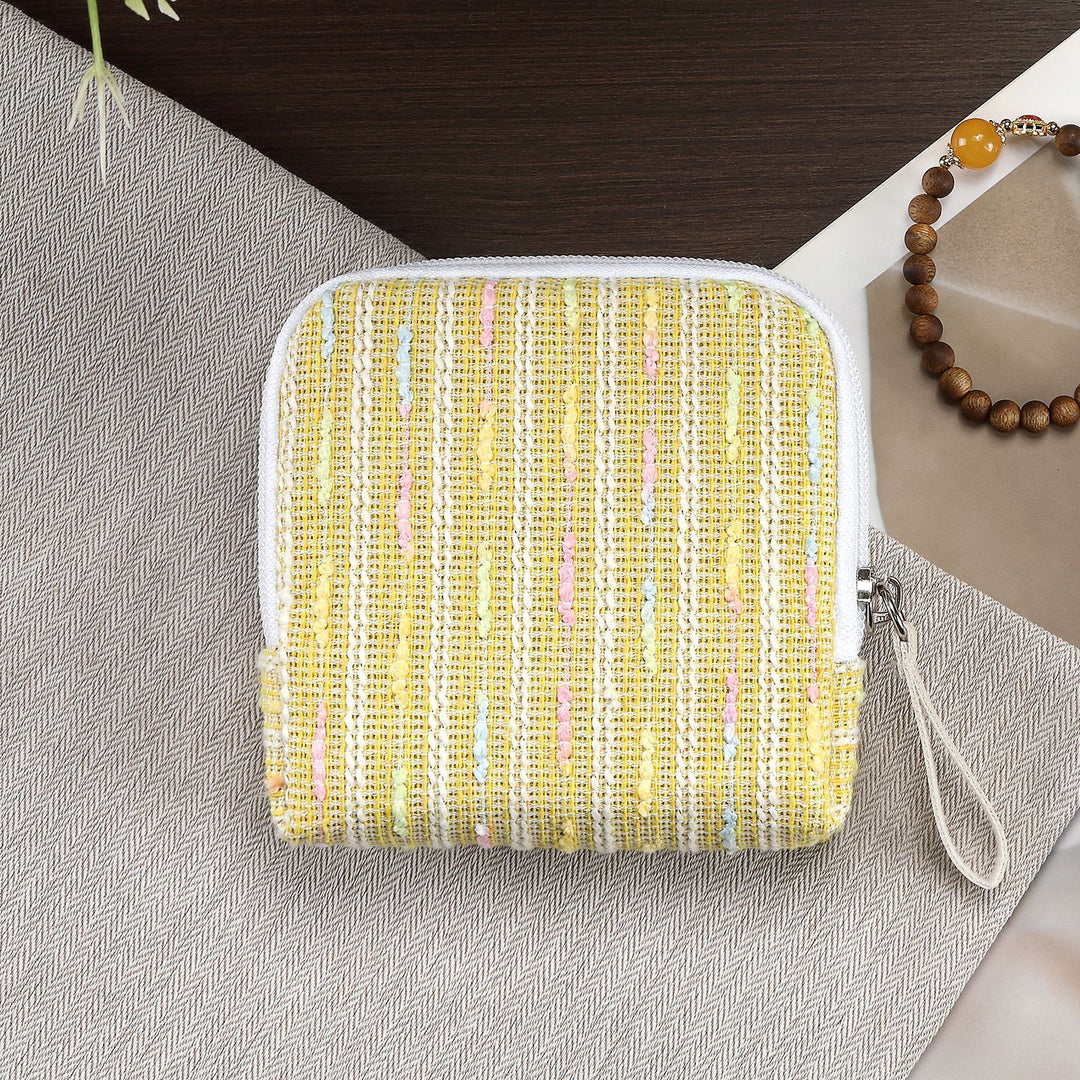 Strukturierter Reißverschluss Kosmetik Organizer