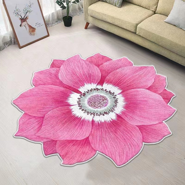 Blumenförmiger Teppich
