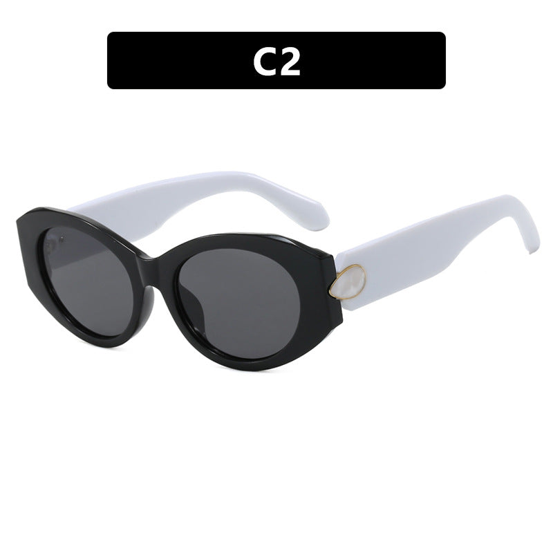 Damen elegante Sonnenbrille mit stilvollen Konturen Karnz