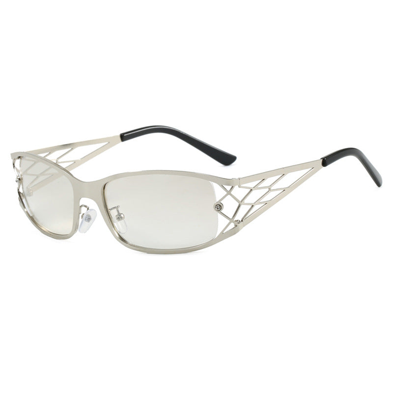 Damen modische Sonnenbrille mit strukturierendem Design und UV-Schutz Karnz