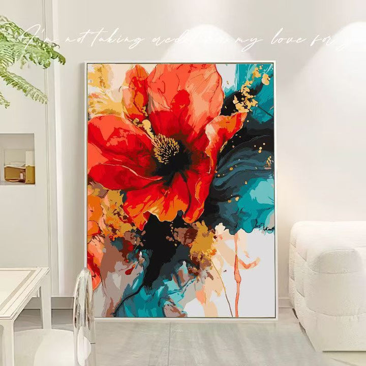 Blumen Abstrakt Leinwand Kunst Karnz