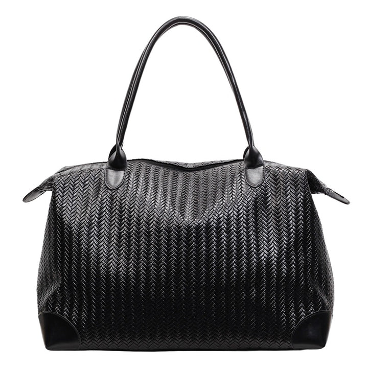 Gewebe Leder Reise Handtasche