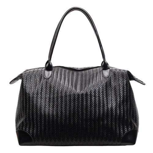 Gewebe Leder Reise Handtasche