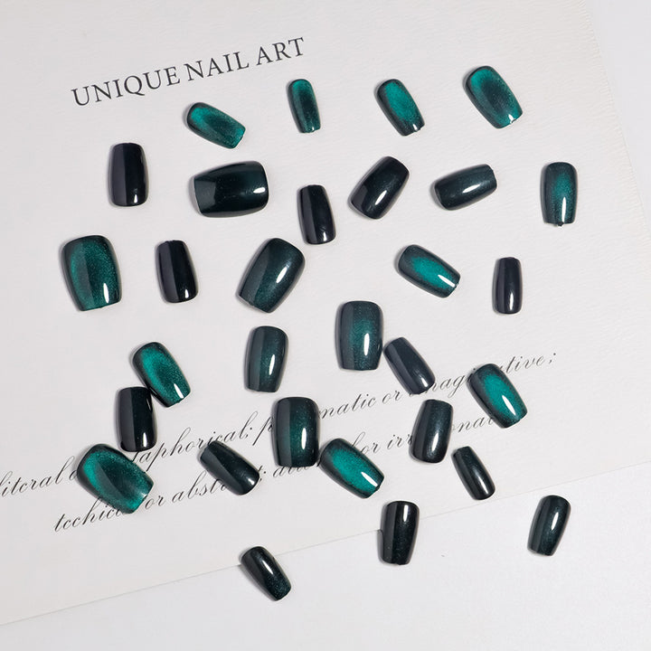 Glänzendes Ombre Quadrat Press-On Nagel Set Karnz