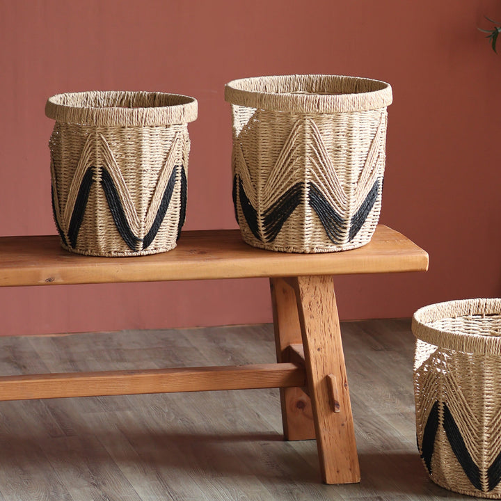 Henkeltasche aus geflochtenem Naturmaterial Karnz