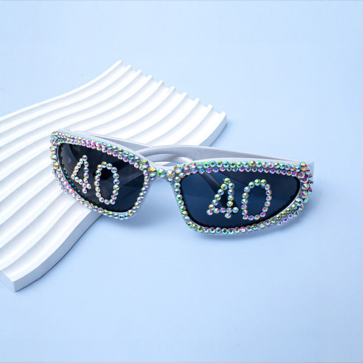 Statement Swarovski-Kristall verzierte Sonnenbrille Karnz