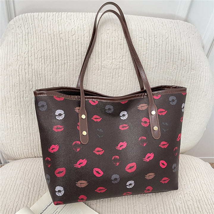 Lip Print Mode Tragetasche