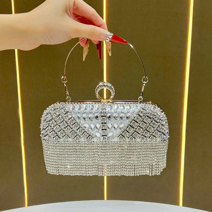 Kristallfringe Abendhandtasche