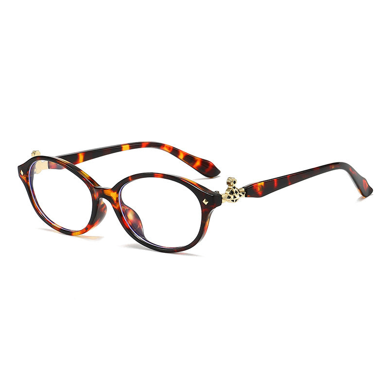 Damen modische optische Brille im eleganten Ova-Design mit goldenen Akzenten Karnz